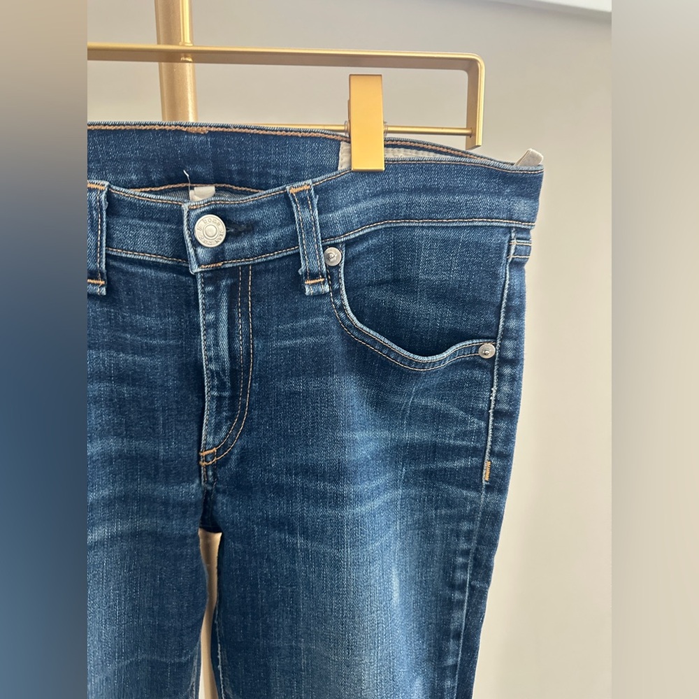 Rag & Bone The Kensington Skinny Jeans Hi-Low Hem Size 28